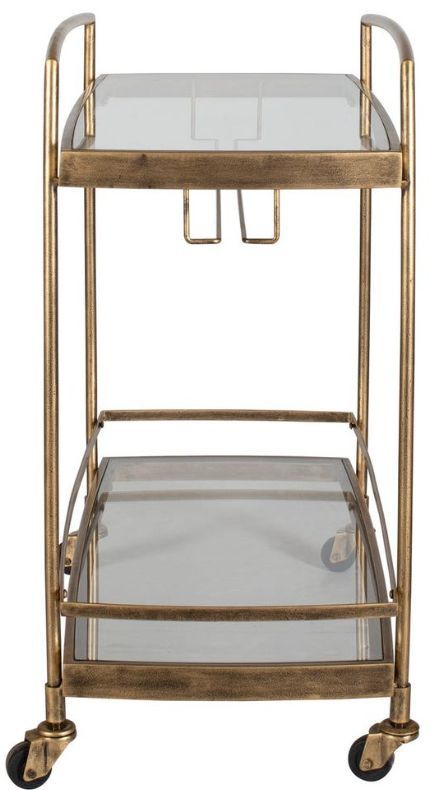 Uttermost® Scarritt Antique Brass Bar Cart-4