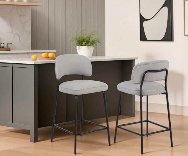 New Classic® Home Furnishings Blythe Black/Ivory Counter Stool-1