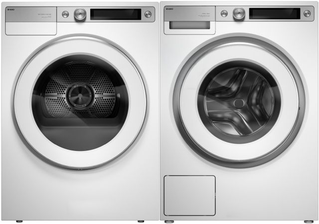 ASKO 7 Series White Front Load Washer & Vented Electric Dryer Laundry Pair-0