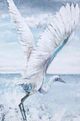 StyleCraft Great Egret Flying Dark Gray/Light Blue/White Wall Art-1