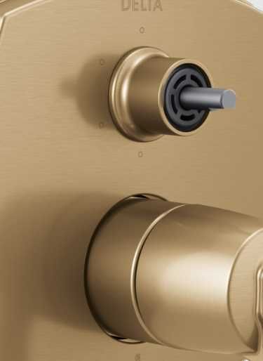 Delta Stryke® 14 Series Lumicoat® Champagne Bronze Integrated Diverter Trim with Six Function Diverter Less Diverter Handle-1