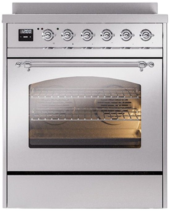 Ilve® Nostalgie II Series 30" Stainless Steel Pro Style Induction Range-3