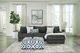 Albany Industries 2-Piece Tweed Gunmetal Right-Arm Facing Chaise Sectional-1