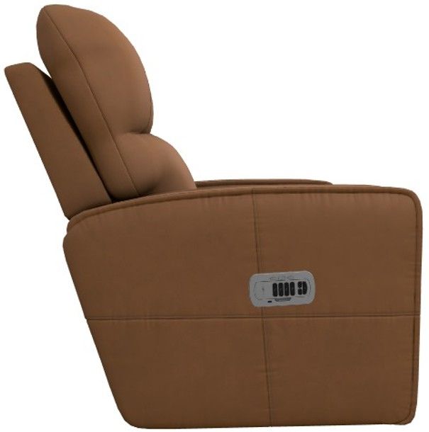 La-Z-Boy® Maddox Camel Leather Power Wall Recliner with Headrest and Lumbar-3