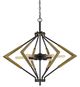 Cal® Lighting & Accessories Malounta Antique Brass/Black Chandelier-0
