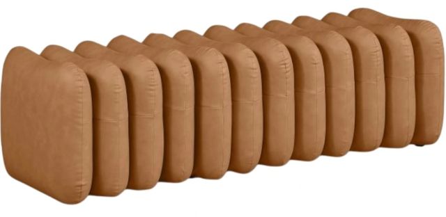 Meridian Furniture Atticus Cognac Upholstered Bench-0