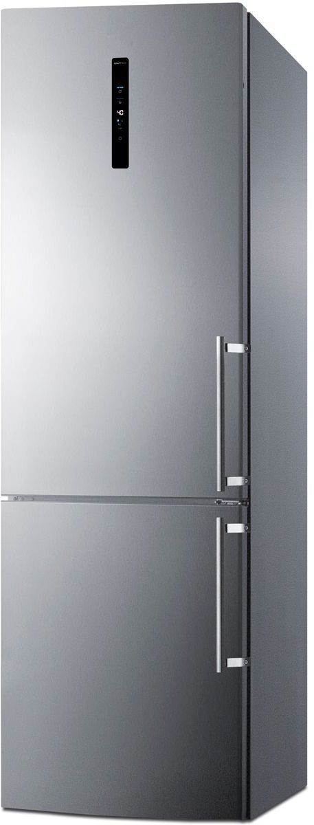 Summit® 10.6 Cu. Ft. Stainless Steel Counter Depth Bottom Freezer Refrigerator -1