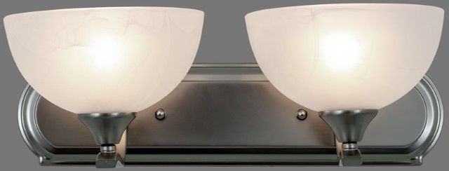 YHD Glacier Point Ivory Cloud/Satin Nickel 2-Light Vanity Lighting-1