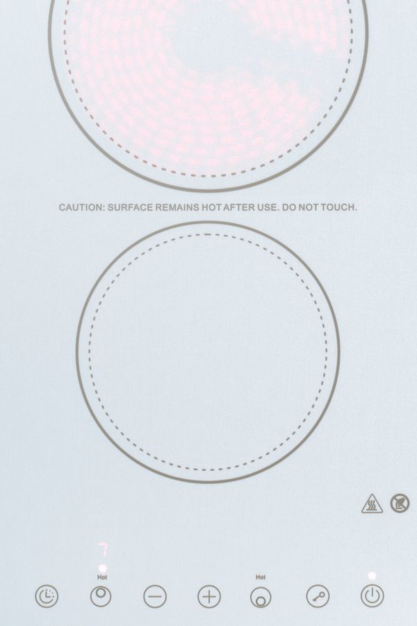 Summit® 12" White Electric Cooktop-1