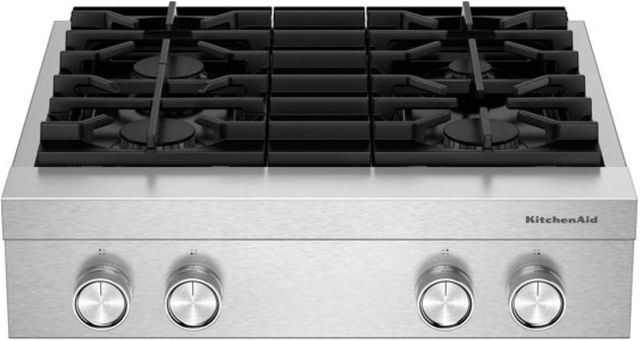 KitchenAid® 30” Stainless Steel Commercial-Style Gas Rangetop with 4 Burners-0