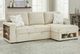 Global Furniture USA U0222 2-Piece Ivory L-Shaped Sectional with Chaise and Pull Out Sofa Bed -1