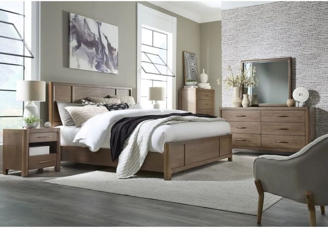 Modus Furniture Morris Claystone Eastern King Panel Bed-1