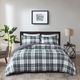 Olliix by Madison Park Essentials Parkston Black and White Twin/Twin XL 3M Scotchgard Down Alternative All Season Comforter Set-0