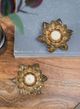 A & B Home Gold Lotus Candle Holders-3