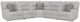 Signature Design by Ashley® Acklen Place 5-Piece Pewter Power Reclining Curved Sectional-0