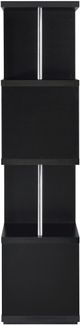 Coaster® Baxter Black/Chrome 4-Shelf Bookcase-3