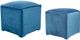 A & B Home 2-Piece Blue Square Stool Set-0