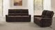 Coaster® Navarro 2-Piece Dark Brown Manual Upholstered Reclining Sofa Set-1