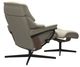 Stressless® by Ekornes® Customizable Reno Small Manual Recliner and Ottoman with Cross Base-3