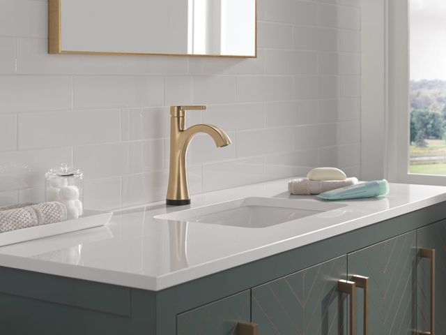 Delta Lineax™ Champagne Bronze Touch2O Bathroom Faucet with Touchless Technology-3