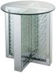 ACME Furniture Nysa Glass Top Round End Table with Mirrored Base-0