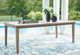 Signature Design by Ashley® Rainier Ranch Beige Outdoor Aluminum/Sintered Stone Dining Table with Brown Base-4