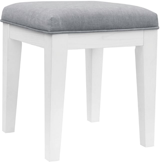 Liberty Furniture Reflections Gray/Pearl White Vanity Stool-0
