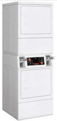 Speed Queen® Commercial 7.0 Cu. Ft. Washer, 7.0 Cu. Ft. Dryer White Stack Laundry-1