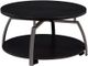 Coaster® Dacre Dark Charcoal Coffee Table with Black Nickel Base-0