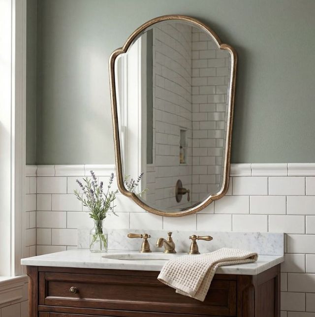 Uttermost® Naomi Antique Brass Mirror-1