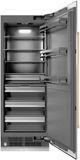 ZLINE Autograph Edition 30" 16.7 Cu. Ft. Column Refrigerator in Satin Stainless Steel with Graphite Gray Interior and Polished Gold Accents-1