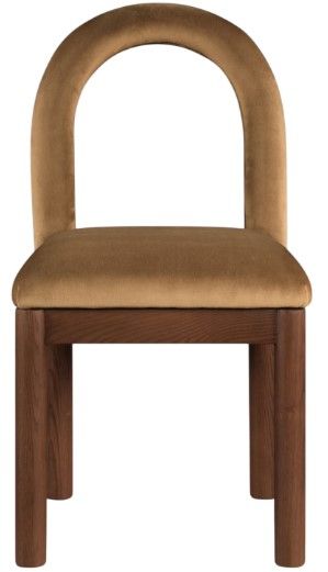 Meridian Furniture Conrad Brown Saddle/Walnut Upholstered Dining Side Chair-1