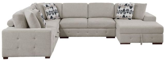 Homelegance® Raife 4-Piece Taupe Right-Arm Facing Sectional and Chaise-2