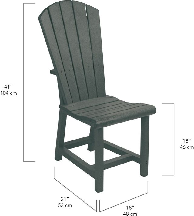 C.R. Plastic Generation Line Chocolate Addy Dining Chair-2