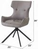 ACME Furniture Damita 2-Piece Black/Camel Leather Swivel Side Chair Set-2