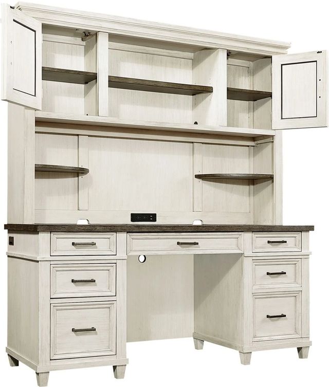 aspenhome® Caraway Aged Ivory Credenza and Hutch-2