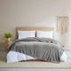 Olliix by Clean Spaces Antimicrobial Plush Charcoal Full/Queen Blanket-2