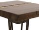 International Furniture Direct Walnut Reddish Brown Chairside Table with Black Base-4
