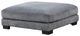 Mazin Furniture Traverse Gray Ottoman-0