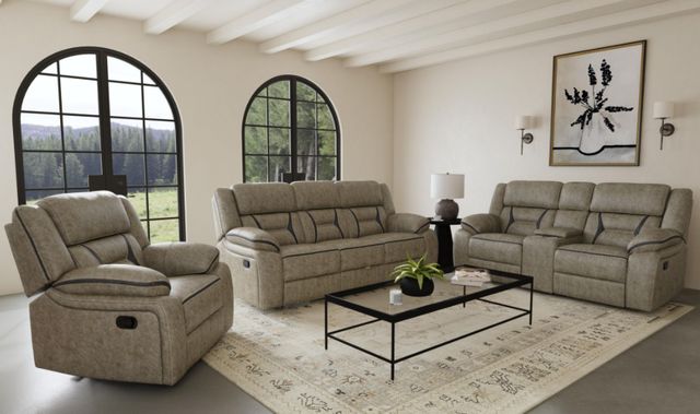 Elements International Engage Corral Gray Motion Manual Recliner-1