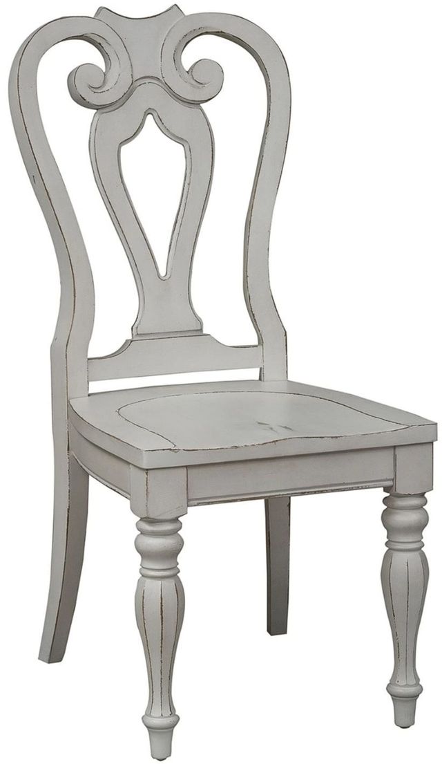 Liberty Furniture Magnolia Manor Antique White Splat Back Side Chair-0