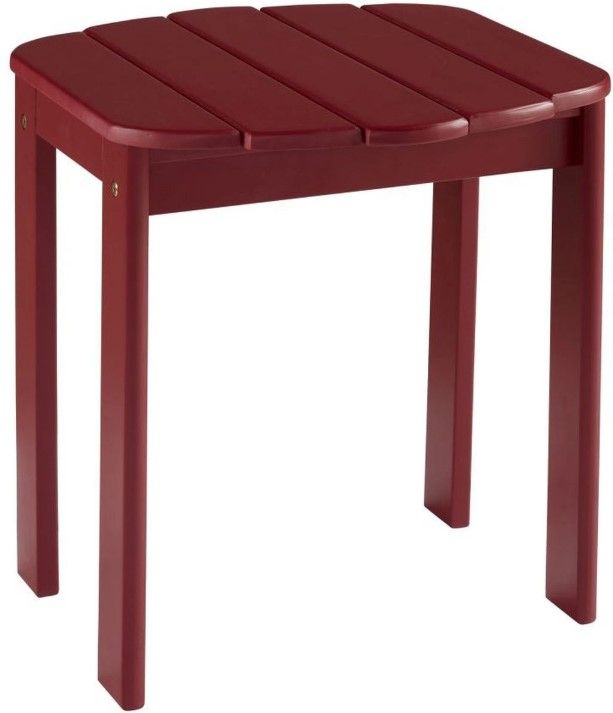 Linon Adirondack Red Wooden Outdoor End Table-3