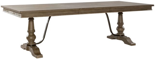 Liberty Furniture Americana Farmhouse Dusty Taupe Trestle Dining Table-0