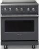 Viking® 5 Series 30" Cast Black Pro Style Electric Range with Polished Chrome Trim-0