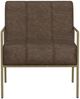 International Furniture Direct Aragon Dark Brown/Blacksmithing Gold Accent Chair-1