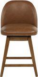 Powell® Brynn 2-Piece Brown Big and Tall Swivel Counter Stool Set-3