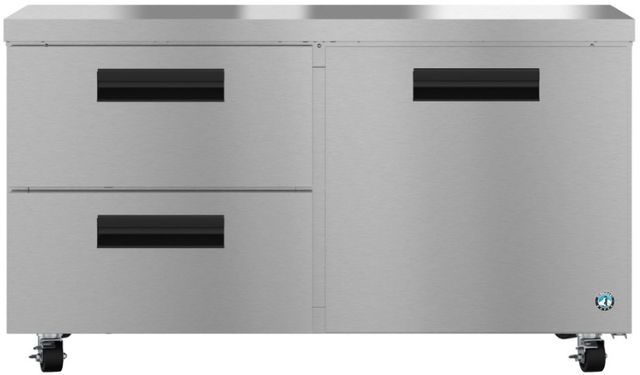 Hoshizaki Steelheart® 60" 15.1 Cu. Ft. Stainless Steel Two Section Undercounter Refrigerator with Drawer/Door Combo-0
