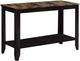 Monarch Specialties Inc. Espresso Marble Top 44"L Accent Table-0