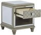 Signature Design by Ashley® Chevanna Mirror Top End Table with Platinum Base -2