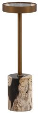 Dovetail Furniture Orlin Bronze Side Table with Black Base-0